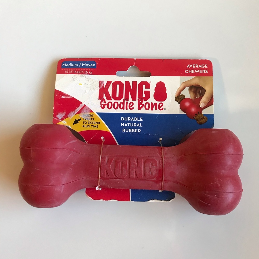 Kong Medium Goodie Bone + Crinkle Squeaker No Stuffing Octopus + Rope Dog Toy - Picture 6 of 9